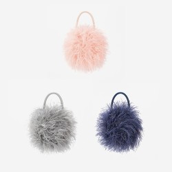 Handbag ostrich hair shiny pearl chain handbag