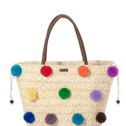 Hand-woven changing bag baby bag solid color straw