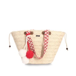 Hand-woven bag, changing bag, solid color straw bag