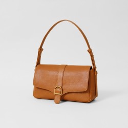Baguette leather vintage ladies small square bag armpit bag