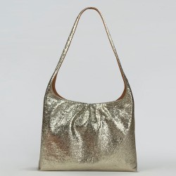 A leather glitter shoulder bag