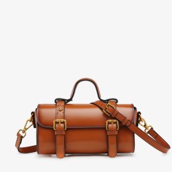 Large-capacity retro handbag, cylinder bag, small bag