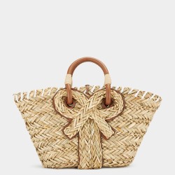 Woven butterfly basket tote casual women's beach bag