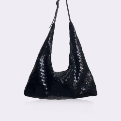 Black sequins crossbody bag women's casual bag