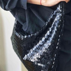 Black sequins crossbody bag women's casual bag