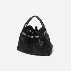 Leather Chain Bag, Bucket bag, Handbag for women