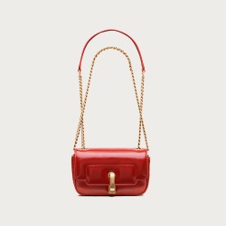 Mini Phone Bag Crossbody Leather Chain, Niche Design, Small Square Bag