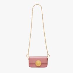 Mini Stick Bag Single Shoulder Chain Mobile Phone Bag Genuine Leather Crossbody Pink Bag