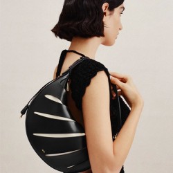 Black Hollow Shoulder Bag Handheld Women's Bag